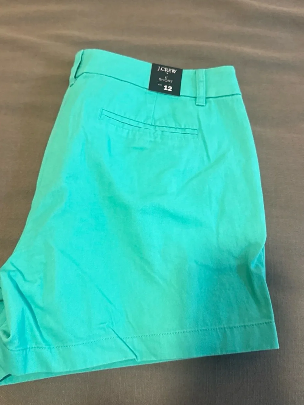 J. Crew Women's Turquoise Cotton Blend Bermuda Shorts